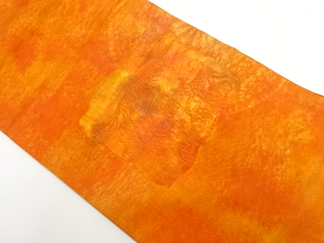 動物更紗模様織り出し名古屋帯